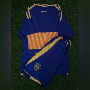 Boca jrs jersey kids set
